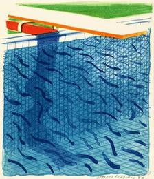 David Hockney: Pool Made with Paper and Blue Ink for Book of Paper Pools, 1980