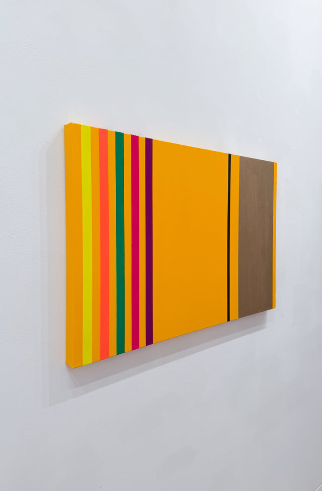 Osvaldo Mariscotti: Untitled (Black and Gold over Yellow), 2025