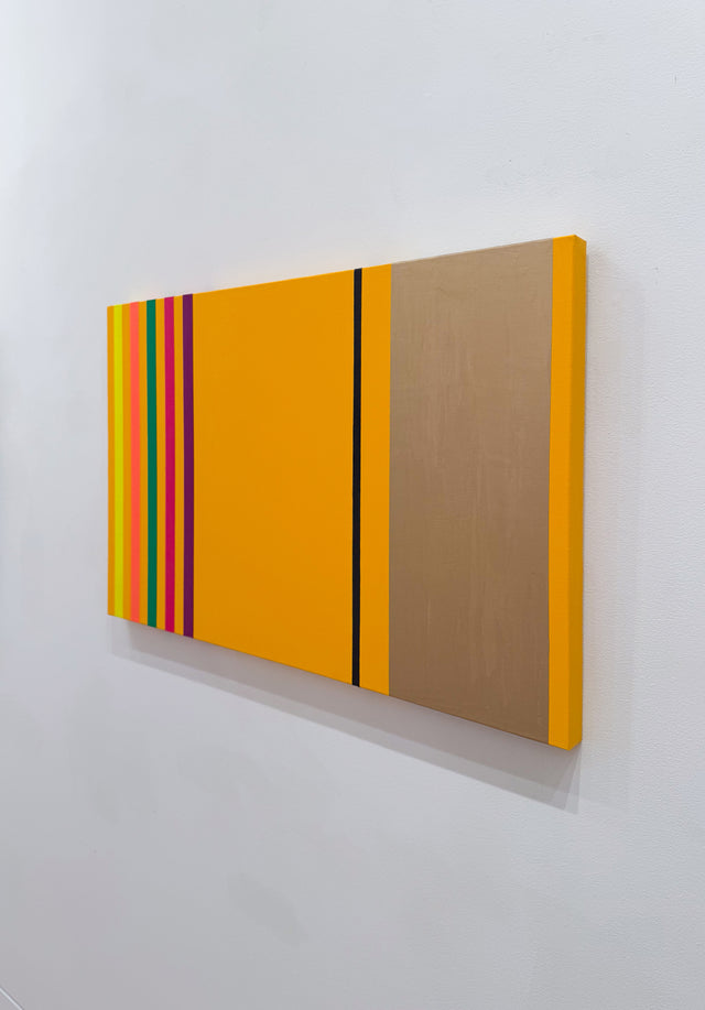 Osvaldo Mariscotti: Untitled (Black and Gold over Yellow), 2025