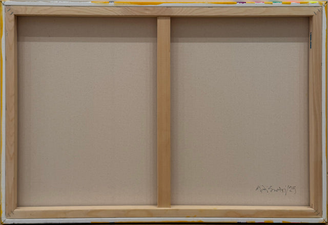 Osvaldo Mariscotti: Untitled (Black and Gold over Yellow), 2025