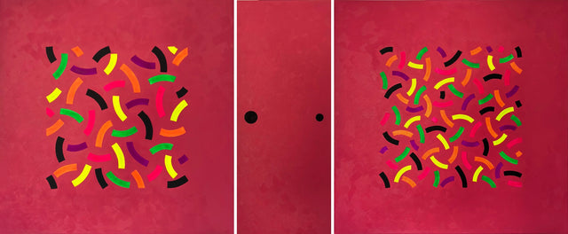 Osvaldo Mariscotti: Pink Curves Triptych, 2025