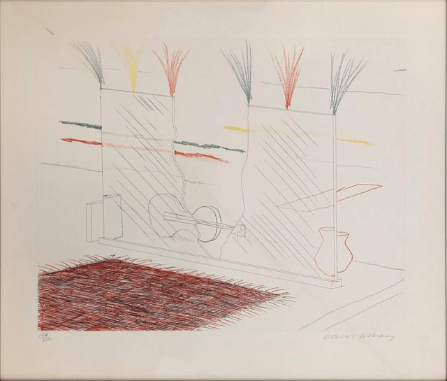 David Hockney: On it May Stay His Eye (from The Blue Guitar), 1976-1977