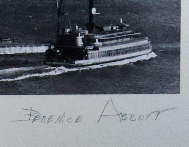 Berenice Abbott: New York City Skyline and Piers from New Jersey, 1938