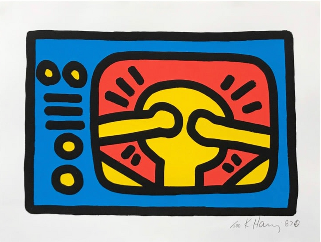 Keith Haring: Untitled (Plate 3) (TV Head), 1987