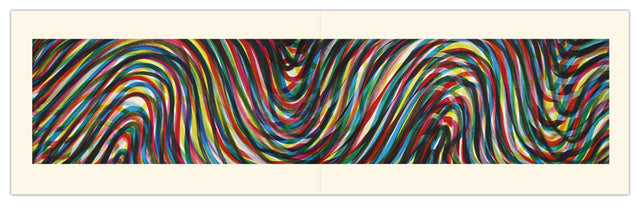 Sol Lewitt: Wavy Horizontal Lines (Diptych), 1996