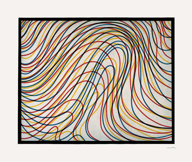 Sol LeWitt: Wavy Lines with Black Border, 1997