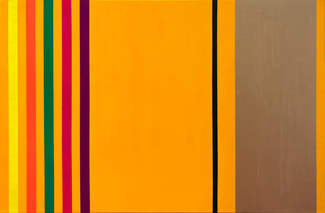Osvaldo Mariscotti: Untitled (Black and Gold over Yellow), 2025